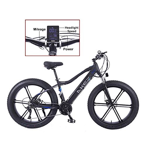 Elektrische Mountainbike : TANCEQI Elektrofahrräder 36V 10A Li-Batterie 26 Zoll E-Bike City Bike MTB Mountainbike Bike 27 Speed Fahrrad Intelligente Elektrofahrrad Für Damen Und Herren, Schwarz
