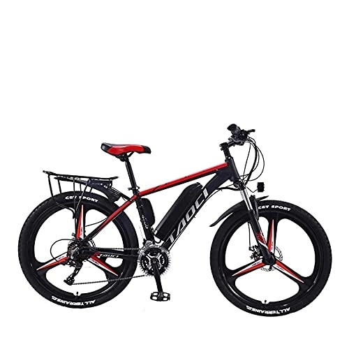 Elektrische Mountainbike : TAOCI UNOIF 26-Zoll-Elektro-Fahrrad, Mountainbike 36V 13Ah Abnehmbare Lithium-Batterie PAS Vorne Und Hinten Scheibenbremse, Black red