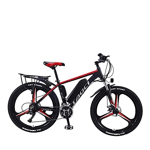 Elektrische Mountainbike : UNOIF 26-Zoll-Elektro-Fahrrad, Mountainbike 36V 13Ah Abnehmbare Lithium-Batterie PAS Vorne Und Hinten Scheibenbremse, Black red