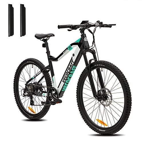 Elektrische Mountainbike : VecoCraft E Bike 27.5 Zoll mit Zwei Akku und Reichweite bis 160km, Elektrofahrrad mit LCD Display und Tektro Scheibenbremsen, 25km / h E Mountainbike