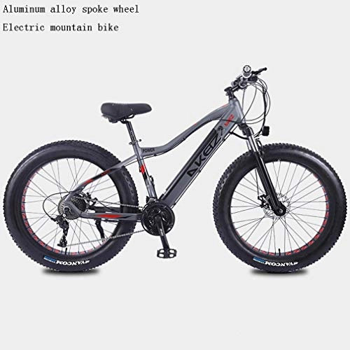 Elektrische Mountainbike : WJSW Bicicleta de Monta & ntilde; a EL & Eacute; ctrica Fat Tire fr Erwachsene, Bicicletas de Nieve 36V 10Ah Li-Batterie 350W, Bicicleta de Playa de aleaci & oacute; n de aluminio de