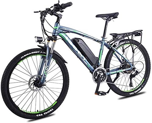 Elektrische Mountainbike : WJSWD Electric Snow Bike, Erwachsene 26 Zoll-Rad-Elektro-Fahrrad-Aluminiumlegierung 36V 13AH Lithium-Batterie-Berg-Radfahren Fahrrad, Lithium Battery Beach Cruiser für Erwachsene (Color : Green)