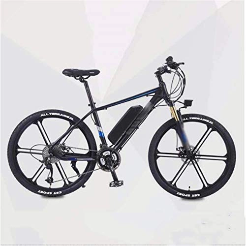 Elektrische Mountainbike : WJSWD Elektrisches Schnee-Fahrrad, 66 cm (26 Zoll), E-Bikes, Mountainbike, Aluminiumlegierung, Rahmen für Erwachsene, Outdoor, Radfahren, Lithium-Akku, Strand-Cruiser für Erwachsene (Farbe: schwarz)