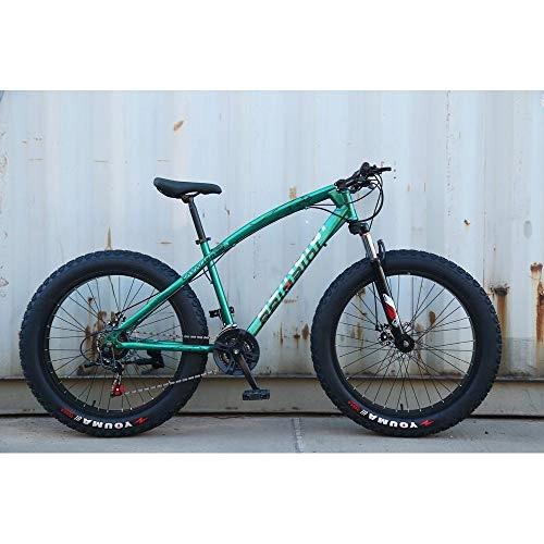 Fat Tire Mountainbike : 26 4, 0-Zoll breiten Mountainbike-Reifen für Schnee Strand Fahrradscheiben bis, Grün