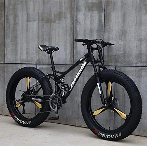 Fat Tire Mountainbike : HYCy Mountainbike Für Herren Und Damen, Rahmen Aus Kohlenstoffhaltigem Stahl, Mechanische Scheibenbremse, 26-Zoll-Aluminiumlegierungsräder