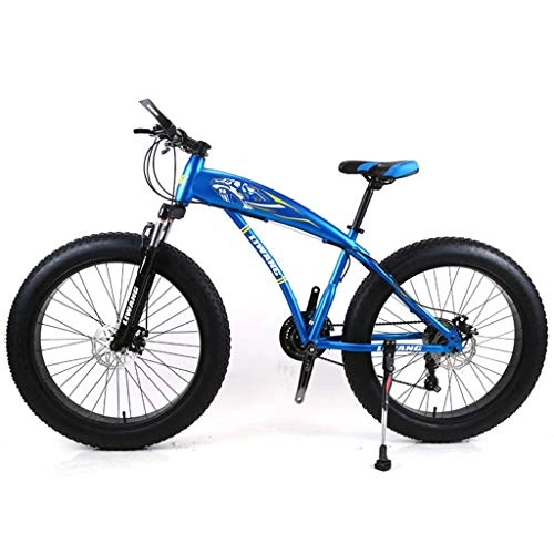Fat Tire Mountainbike : JLFSDB Mountainbike Fahrrad 24" Ravine Bike mit Doppelscheibenbremse Vorderachsfederung 21 / 24 / 27 Geschwindigkeiten Mountainbikes, Kohlenstoffstahlrahmen (Color : C, Size : 21 Speed)