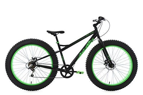 Fat Tire Mountainbike : KS Cycling Mountainbike MTB Fatbike 26'' schwarz-grün RH 43 cm