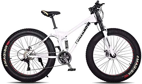 Fat Tire Mountainbike : LBYLYH Bikes Berg, 26-Zoll-Fat Tire Hardtail Mountainbike, Doppelaufhebung-Rahmen Und Federgabel Gelnde Mountainbike, 27 Speed, A, 21 Speed