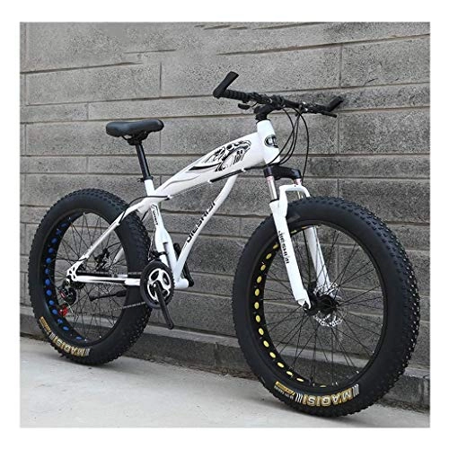 Fat Tire Mountainbike : LIYONG Super Bike! berquere die Berge! Erwachsene Mountain Bikes, Jungen Mdchen Fat Tire Mountain Trail Fahrrad, Doppelscheibenbremse Hardtail Mountainbike, High-Carbon Stahlrahmen -SD004