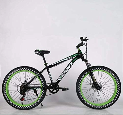 Fat Tire Mountainbike : Mens Adult Fat Tire Mountain Bike, Doppelscheibenbremse Strand Schnee Fahrräder, Straßenrennen Cruiser Fahrrad, 24 Zoll-Räder, C, 30 Speed