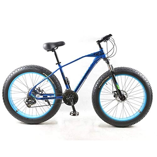 Fat Tire Mountainbike : Pakopjxnx Mountain Bike 26 * 4.0 Fat Bike 24 speeds Fat Tire Snow Bicycles Man, Blue, 24 Speed