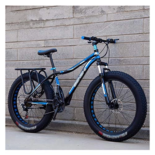 Fat Tire Mountainbike : TOOLS Mountainbikes Rennrad Rennräder Fat Tire Bike Adult Rennräder Fahrrad Strand Snowmobile Fahrräder for Männer Frauen (Color : Blue, Size : 24in)