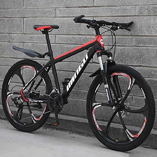 Mountainbike : 24 Zoll 21-Geschwindigkeit Hardtail Mountainbike, 6 Sprachen Getriebefahrrad Mit Zweischeibenbremsen & Gabelaufhängung, Stoßdämpfung Fett-Reifen-Fahrrad Sport Bike