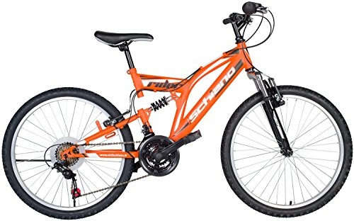 Mountainbike : 26 Zoll Fully Mountainbike 18 Gang Schiano Rider, Farbe:orange