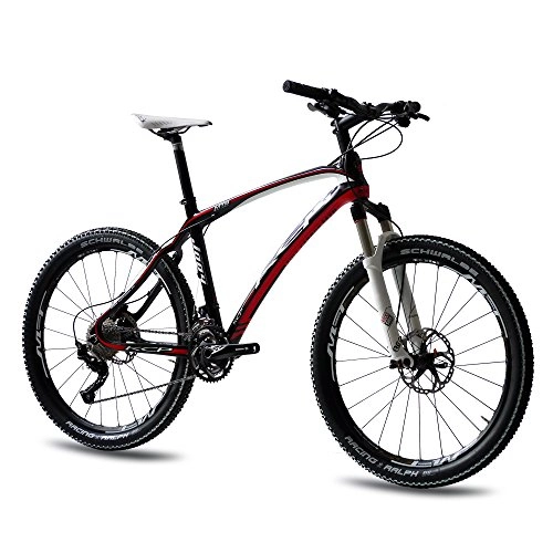 Mountainbike : 26" Zoll PREMIUM MTB MOUNTAINBIKE FAHRRAD KCP CARBON mit 30G DEORE XT & ROCKSHOX SOLO AIR