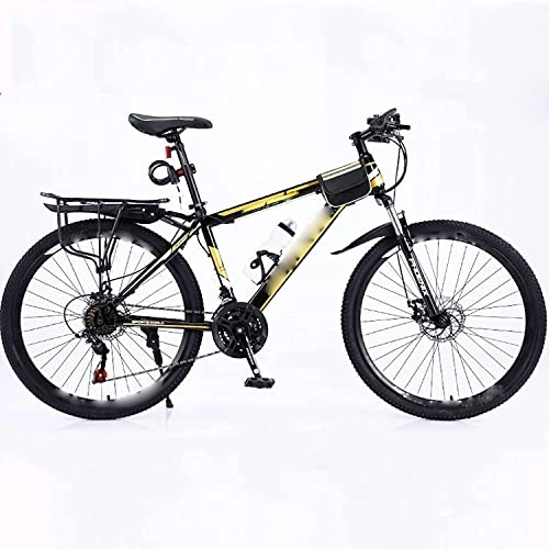 Mountainbike : ADASTE 24 27 Speed Bicycle Frame Full Suspension Mountain Bike, 26 Inch Double Shock Absorption Bicycle Mechanical Disc Brakes Frame