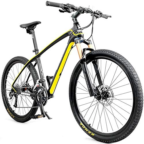 Mountainbike : AI CHEN Carbon Mountainbike Fahrrad Ultraleicht Druckdämpfung Öl Scheibenbremsen Off-Road Mountainbike 26 Zoll 27 Geschwindigkeit