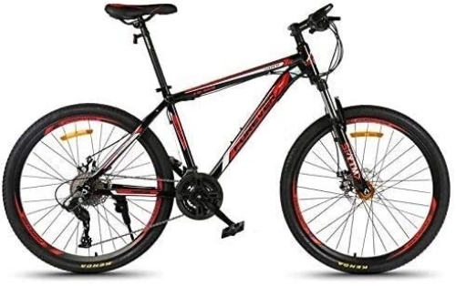 Mountainbike : AXWT Bicycle City Mountain Bike Teen Jungen und Mädchen Off-Road-Bikes Feinabstimmung Finger Multi-Speed ​​Shift 26 Zoll 24 Geschwindigkeit Leichte Aluminium Rahmen Mechanische Doppelscheibenbremse