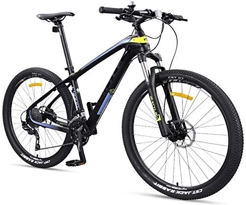 Mountainbike : AYHa 27, 5 Zoll Erwachsene Mountain Bikes, Ultra-Light Carbon Fiber-Rahmen Mountain Trail Fahrrad, Doppelscheibenbremse Männer Frauen Hardtail-Gebirgsfahrrad