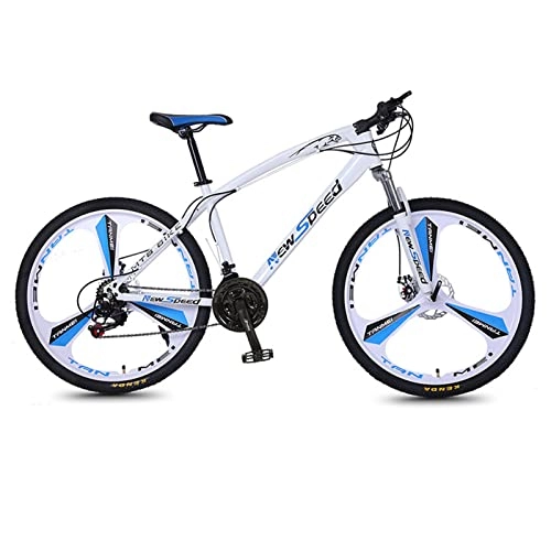 Mountainbike : AZXV Herren Mountainbike, Suspension Hohe Stahl MTB Fahrrad, 21 Geschwindigkeiten Antriebsstrang, 26-Zoll-Rad, Dual-Scheibenbremse rutschfeste, für Erwachsene Mountainbik Sky blue-24inch