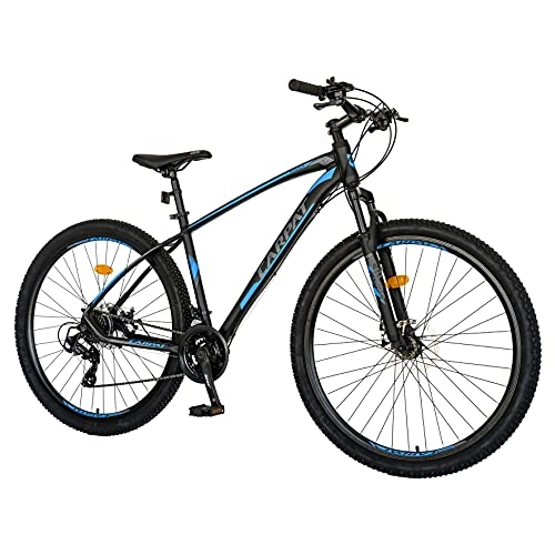Mountainbike : CARPAT Mountainbike 27.5 Zoll Fahrrad Herren Aluminium Bike Shimano 21 Gang Schaltung, 17.76 Zoll Rahmen Alu MTB Vollgefedert (27.5 Zoll, Blau)