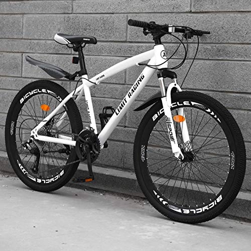 Mountainbike : DGAGD 24 Zoll Mountainbike Fahrrad Erwachsene EIN Rad Variable Geschwindigkeit 40 Messer Rad Fahrrad-Weiß_27 Geschwindigkeit