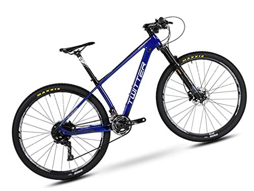 Mountainbike : DUABOBAO Mountainbike, Geeignet Für Junge Erwachsene, Kohlefasermaterial / Rennniveau, M8000-22 Geschwindigkeit (33 Geschwindigkeit) Großes Set Standard, 29 Zoll Großer Raddurchmesser, Blue, 14
