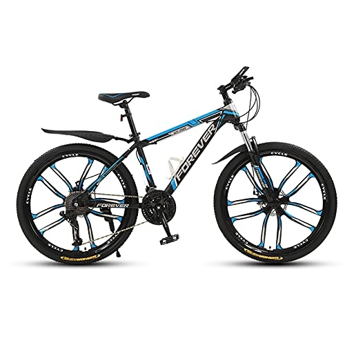 Mountainbike : Fahrrad, 24inches 21 / 24 / 27 / 30-gang-falten-faltgeschwindigkeits-mountainbike, Männer Frauen Universal-fahrräder, Erwachsene Off-road-mountainbike, Doppelte Stoßdämpfung 10 M(Size:24 speed, Color:Blau)