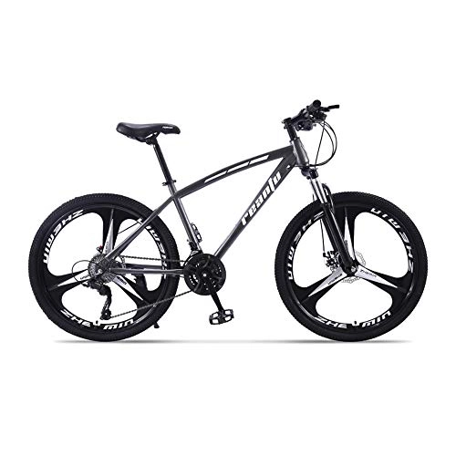 Mountainbike : Fahrrad, 30-Gang-All-Terrain-Fahrrad, 24 / 26"Mountainbike, mit verstellbarem Sitz und Rahmen aus kohlenstoffhaltigem Stahl, für Erwachsene, rutschfest, Doppelscheibenbremse / B / 159x93cm