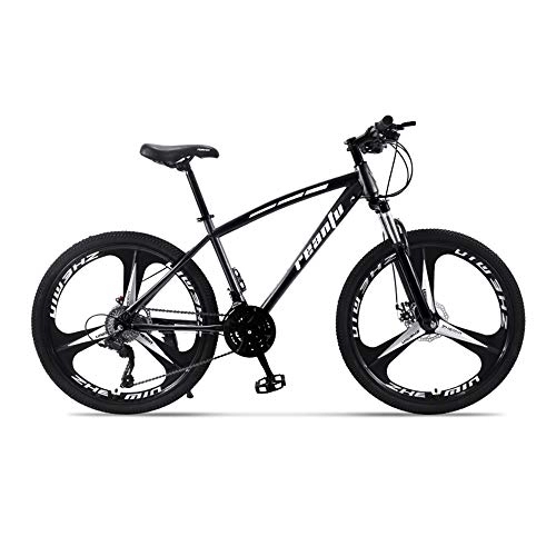Mountainbike : Fahrrad, 30-Gang-All-Terrain-Fahrrad, 24 / 26"Mountainbike, mit verstellbarem Sitz und Rahmen aus kohlenstoffhaltigem Stahl, für Erwachsene, rutschfest, Doppelscheibenbremse / D / 159x93cm