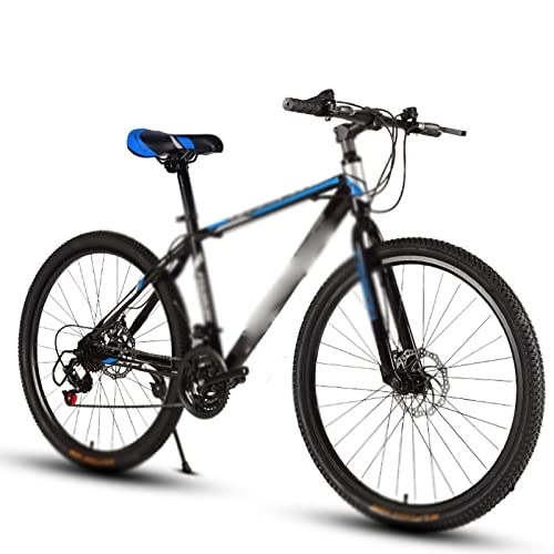 Mountainbike : Fahrräder für Erwachsene, 24-Zoll-Mountainbike, 21 Speed für Erwachsene, variabel, Speed Bike, Cross-Country Racing Car mit One Wheel (Color : White Blue, Size : 27-Speed)
