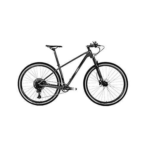 Mountainbike : Fahrräder für Erwachsene, Aluminum Wheel Carbon Fiber Mountain Bike Hydraulic Disc Brake Bike (Color : Black, Size : M)