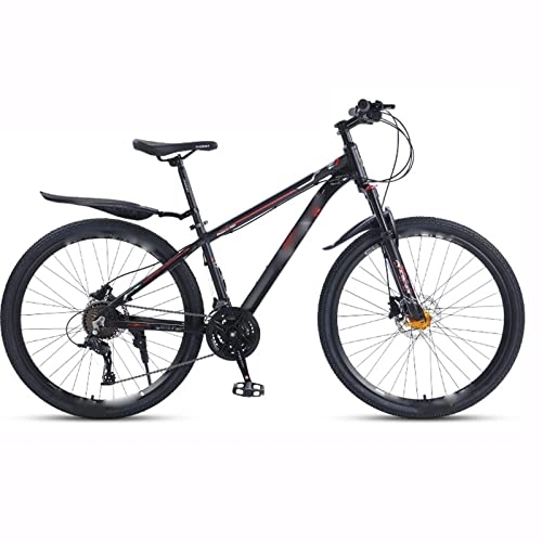 Mountainbike : FAXIOAWA 27-Gang-Aluminiumlegierung Mountainbike Herren Erwachsene Variable Geschwindigkeit Jugend Doppelscheibenbremse Stoßdämpfung Rennrad (c 26 Zoll)