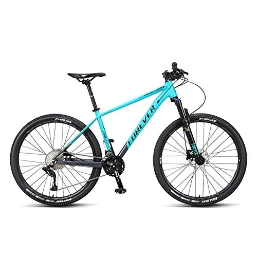 Mountainbike : FUFU 27, 5-Zoll-Mountainbike, Magnesiumlegierungs-Fahrrad, fortgeschrittene volle Federung und 33-Gang-Ausrüstung (Color : Blue)
