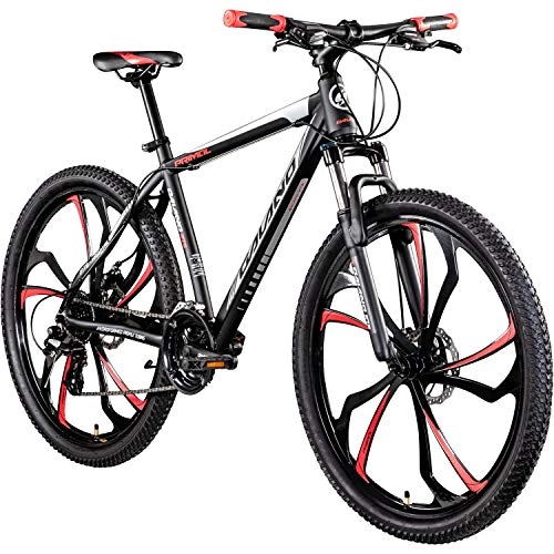Mountainbike : Galano 650B MTB Hardtail Mountainbike 27, 5 Zoll Primal Fahrrad Mountain Bike (schwarz / rot, 48 cm)