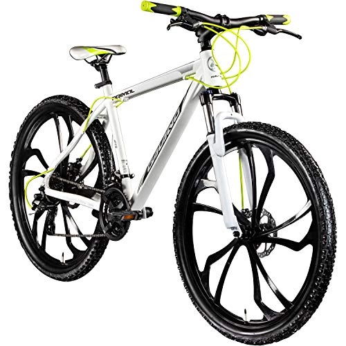 Mountainbike : Galano 650B MTB Hardtail Mountainbike 27, 5 Zoll Primal Fahrrad Mountain Bike (weiß / grün, 50 cm)