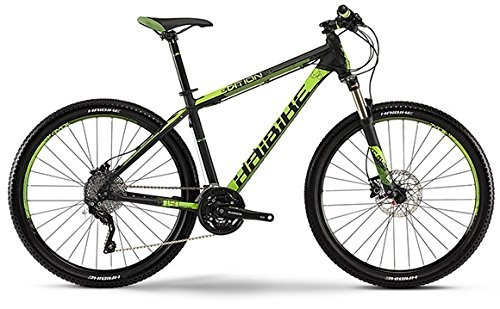 Mountainbike : Haibike Edition 7 50 - 27, 5 Zoll - Mountainbike - 30-Gang XT mix Modell 2015 schwarz / gruen matt (Rahmenhöhe 35)