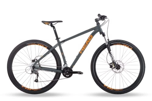 Mountainbike : HEAD Unisex – Erwachsene Granger Mountainbike, matt grau / orange, 47