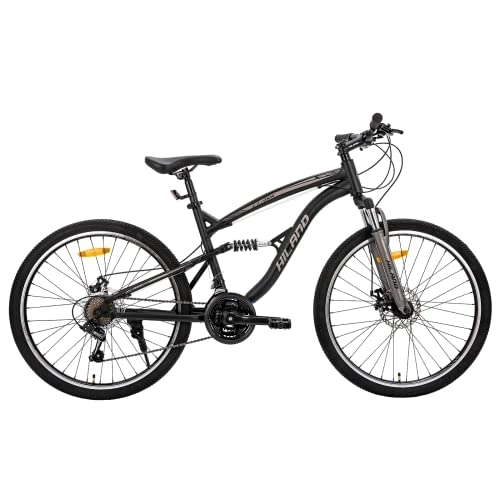 Mountainbike : Hiland Mountain Bike da Uomo 26 Pollici MTB Bicicletta Con 21 Velocità Doppia Sospensione Bici Nero…