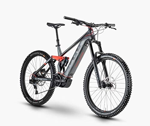 Mountainbike : Husqvarna Hard Cross 7 Shimano Steps Fullsuspension Elektro Mountain Bike 2020 (44cm, Black / Anthracite / Red)