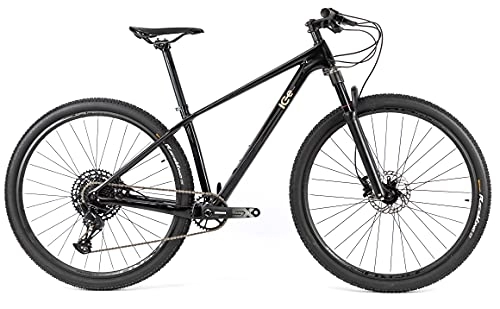 Mountainbike : ICe MT10 Mountainbike, Rahmen aus Carbonfaser, Sram SX-Gruppe, Farbe: Schwarz (17 Zoll), Medium