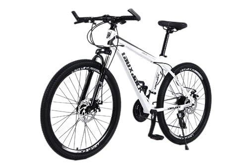 Mountainbike : Lauxjack 26 Zoll Fahrrad, Mountainbike Scheibenbremse 21 Gang Kettenschaltung für Jungen, Mädchen, Damen & Herren