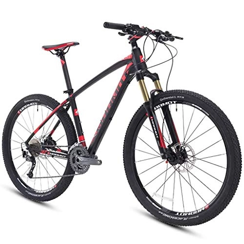 Mountainbike : LC2019 Herren Damen Mountain Bikes 27, 5 Zoll, Hardtail Mountainbike, Aluminium 27 Geschwindigkeit Mountainbike, Fahrrad Adjustable Seat (Color : Black)