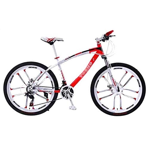 Mountainbike : LILIS Mountainbike MTB Fahrrad Erwachsener Mountainbike Straße Fahrräder for Männer und Frauen 24 / 26in Räder Adjustable Speed-Doppelscheibenbremse (Color : Red-26in, Size : 30 Speed)