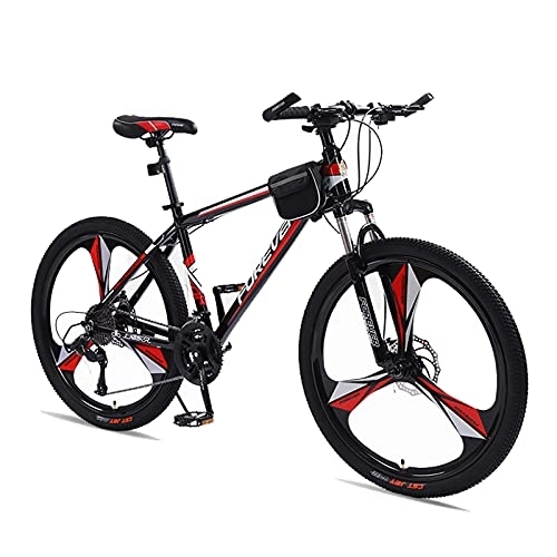 Mountainbike : LLF Fahrrad, 3 Messerrad Fahrrad Doppelscheibenbremsen Mountainbike Verschiedene Fahrräder Student MTB Racing für Erwachsene Student Im Freien Sport(Size:27 Speed, Color:rot)