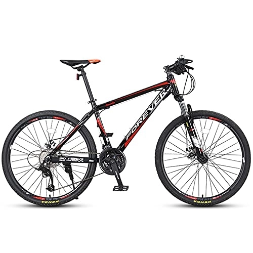 Mountainbike : LLF Fahrrad, Erwachsene Mountainbike, 24 Geschwindigkeiten, 24 / 26 / 27, 5-Zoll-räder, Kohlenstoffstahlrahmen, Doppelte Mechanische Scheibenbremsen, Mehrere Farben(Size:27.5inch, Color:Schwarz)