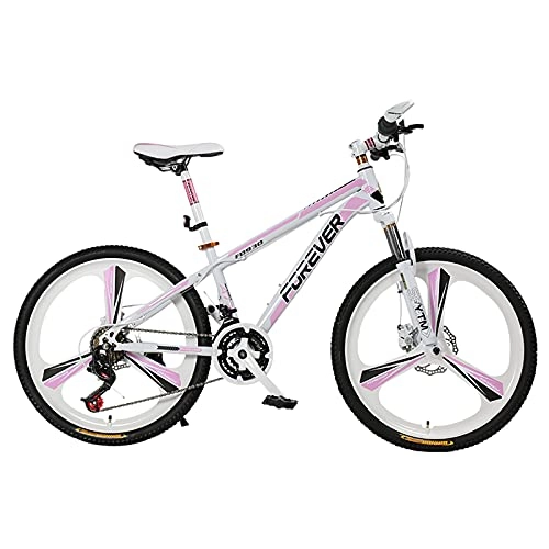 Mountainbike : LLF Fahrrad, Mountainbike, Erwachsene Variable Geschwindigkeit Stoßdämpfendes Fahrrad, Leichte Student Rand Road Racing DREI Messerrad MTB(Size:27 Speed, Color:24inch)