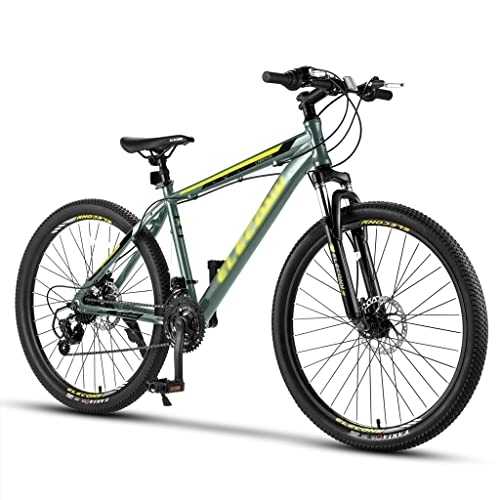 Mountainbike : LOEBKE 26 inch Aluminum Mountain Bike, 21 Speed Mountain Bicycle Dual Disc Brakes for Woman Men Adult Mens Womens