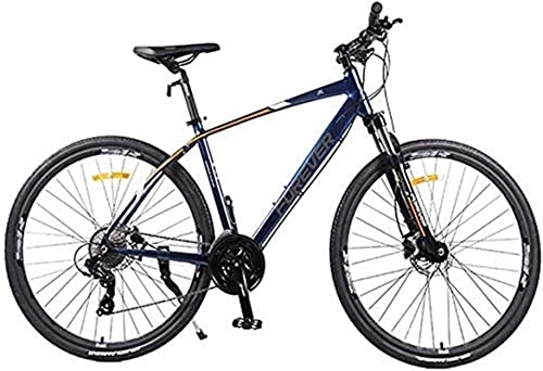 Mountainbike : lqgpsx MTB Frauen 26-Zoll 27-Gang Mountain Road Fahrzeuge, Doppelscheibe Aluminium Hard Tail Mountainbike, Der Sitz kann eingestellt Werden(Farbe:Blau)(Farbe:Grau)