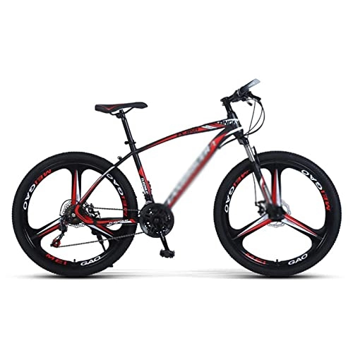 Mountainbike : LZZB 26 Zoll Mountainbike Carbon Stahl MTB Fahrrad mit Scheibenbremse Federgabel Radfahren Urban Commuter City Fahrrad Geeignet für Männer und Frauen Radsportbegeisterte / Rot / 24 Geschwindigkeit